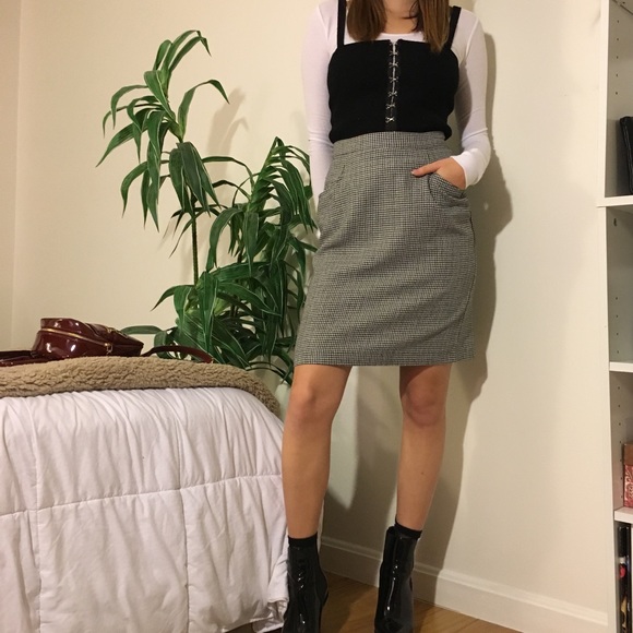 Vintage Dresses & Skirts - Vintage houndstooth skirt